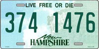 NH license plate 3741476