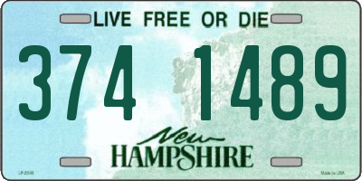 NH license plate 3741489