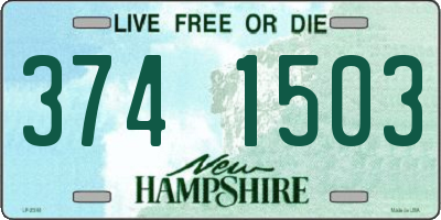 NH license plate 3741503