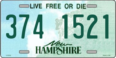 NH license plate 3741521