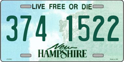 NH license plate 3741522