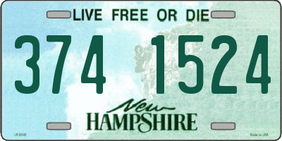 NH license plate 3741524