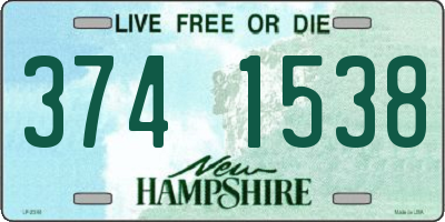 NH license plate 3741538