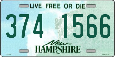 NH license plate 3741566