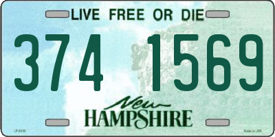 NH license plate 3741569