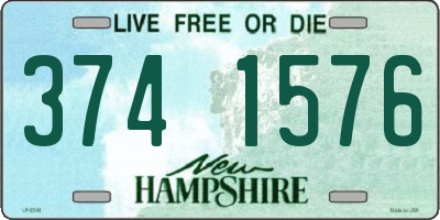 NH license plate 3741576