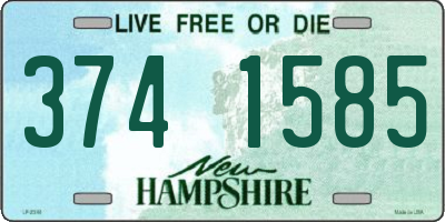 NH license plate 3741585