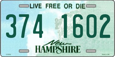 NH license plate 3741602