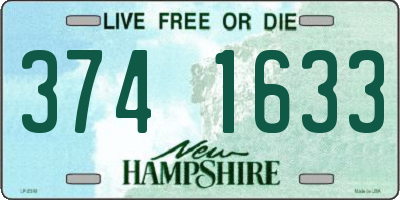 NH license plate 3741633
