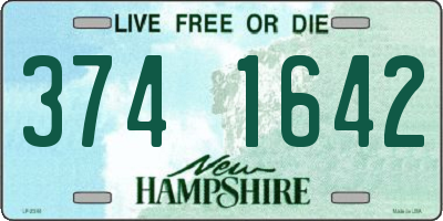 NH license plate 3741642