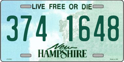 NH license plate 3741648
