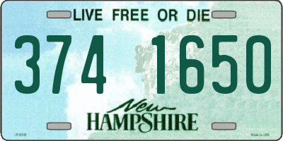 NH license plate 3741650