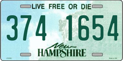 NH license plate 3741654