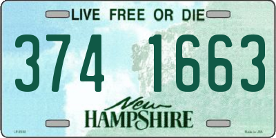 NH license plate 3741663
