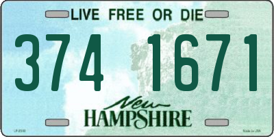 NH license plate 3741671