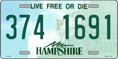 NH license plate 3741691