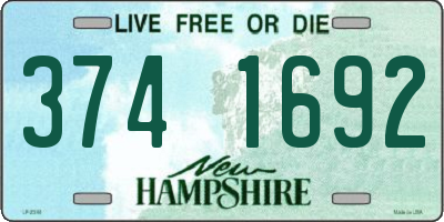 NH license plate 3741692