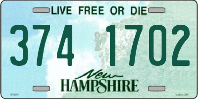 NH license plate 3741702