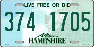 NH license plate 3741705