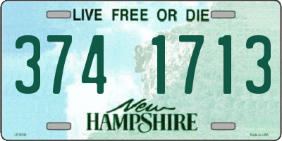 NH license plate 3741713