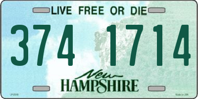 NH license plate 3741714
