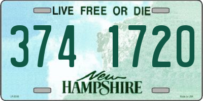 NH license plate 3741720