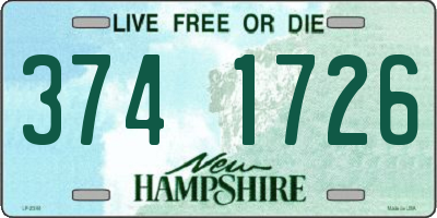 NH license plate 3741726