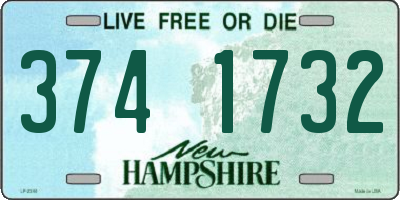 NH license plate 3741732