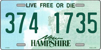 NH license plate 3741735