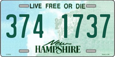 NH license plate 3741737
