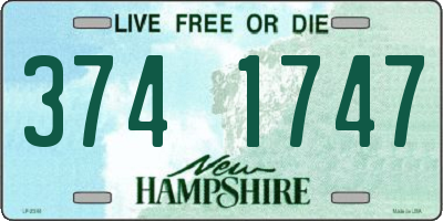 NH license plate 3741747
