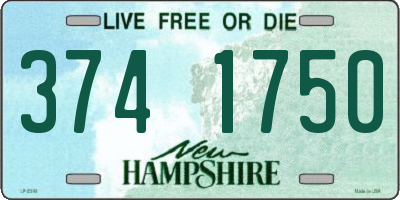 NH license plate 3741750