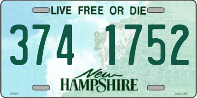 NH license plate 3741752