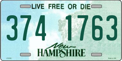 NH license plate 3741763