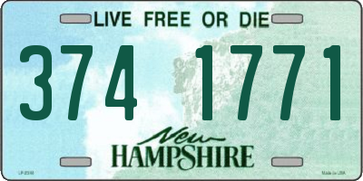 NH license plate 3741771