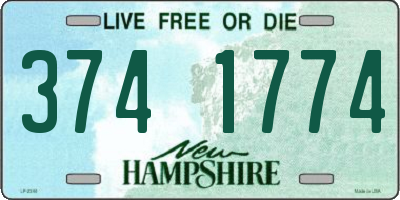 NH license plate 3741774