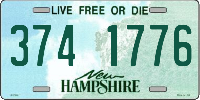 NH license plate 3741776