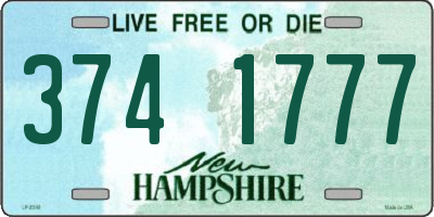 NH license plate 3741777