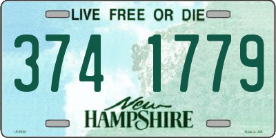 NH license plate 3741779