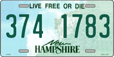 NH license plate 3741783
