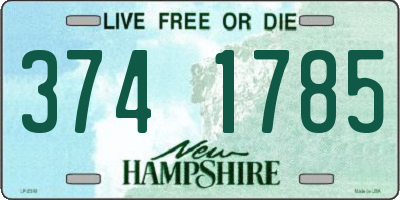 NH license plate 3741785