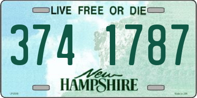 NH license plate 3741787