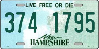 NH license plate 3741795