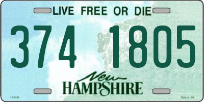 NH license plate 3741805