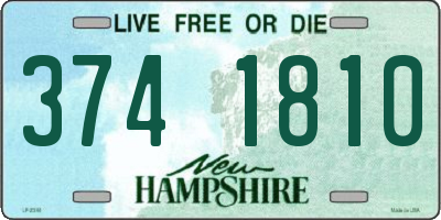 NH license plate 3741810