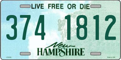 NH license plate 3741812