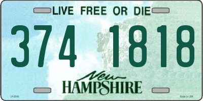 NH license plate 3741818