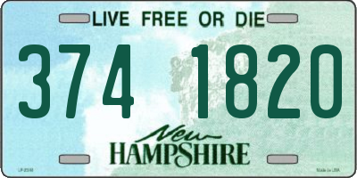 NH license plate 3741820