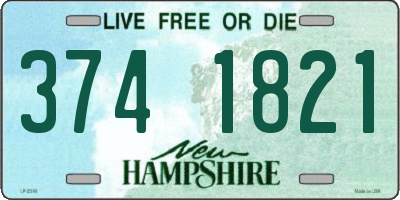 NH license plate 3741821