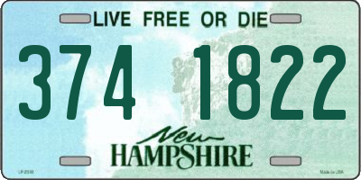 NH license plate 3741822